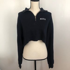 Brandy Melville MADRID cropped zip-up
